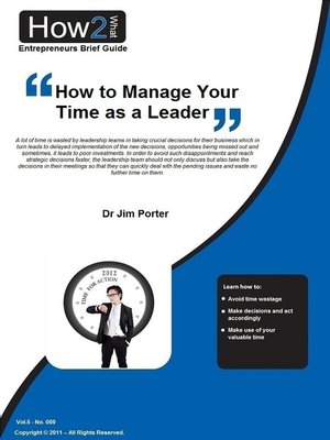cover image of How to Manage Your Time as a Leader